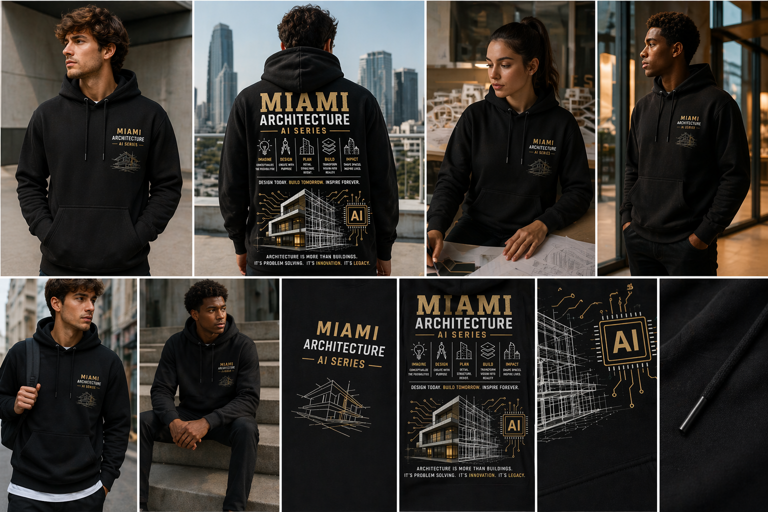 Miami Architecture AI Series™ Hoodie