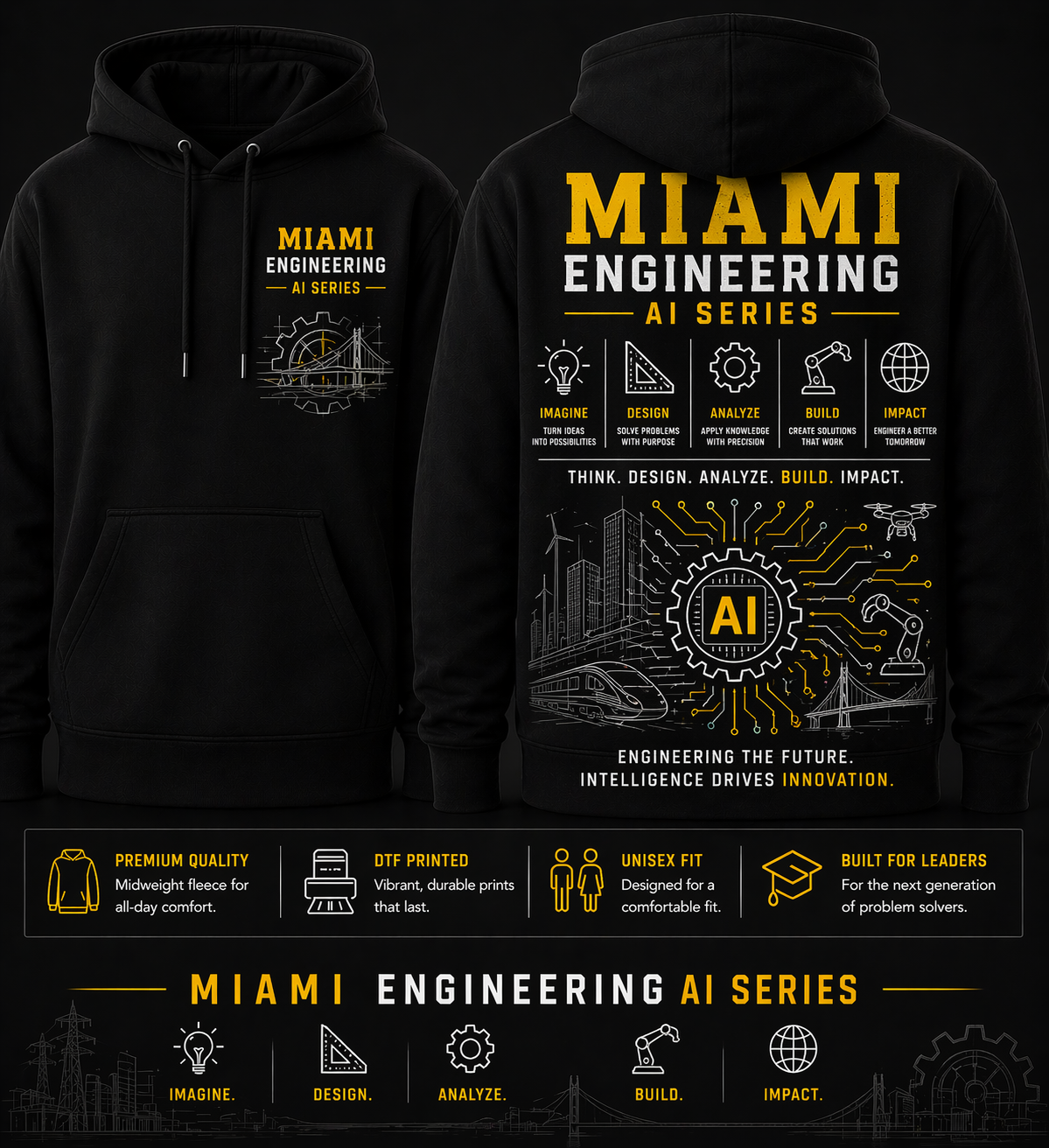 Miami Engineering AI Series™ Hoodie